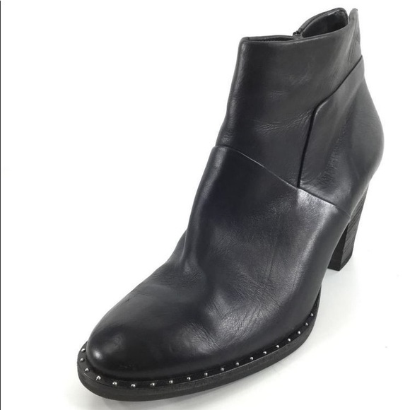 Paul Green Black Booties with Stud Detail - Picture 1 of 7